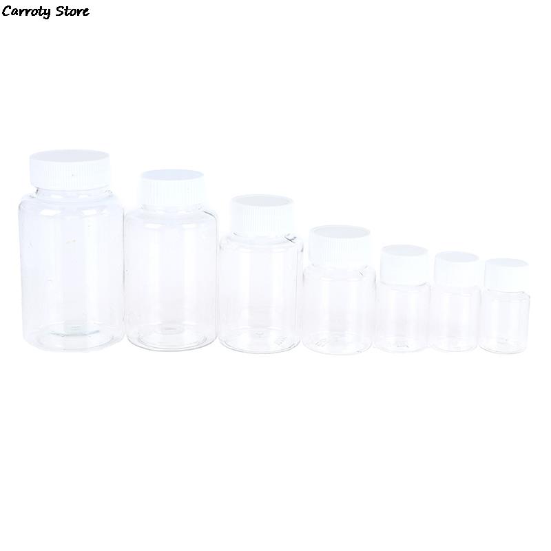 5Pcs Hervulbare Flessen 15Ml/20Ml/30Ml/50Ml/100Ml/150ml/200Ml Plastic Pet Clear Lege Seal Flessen Container