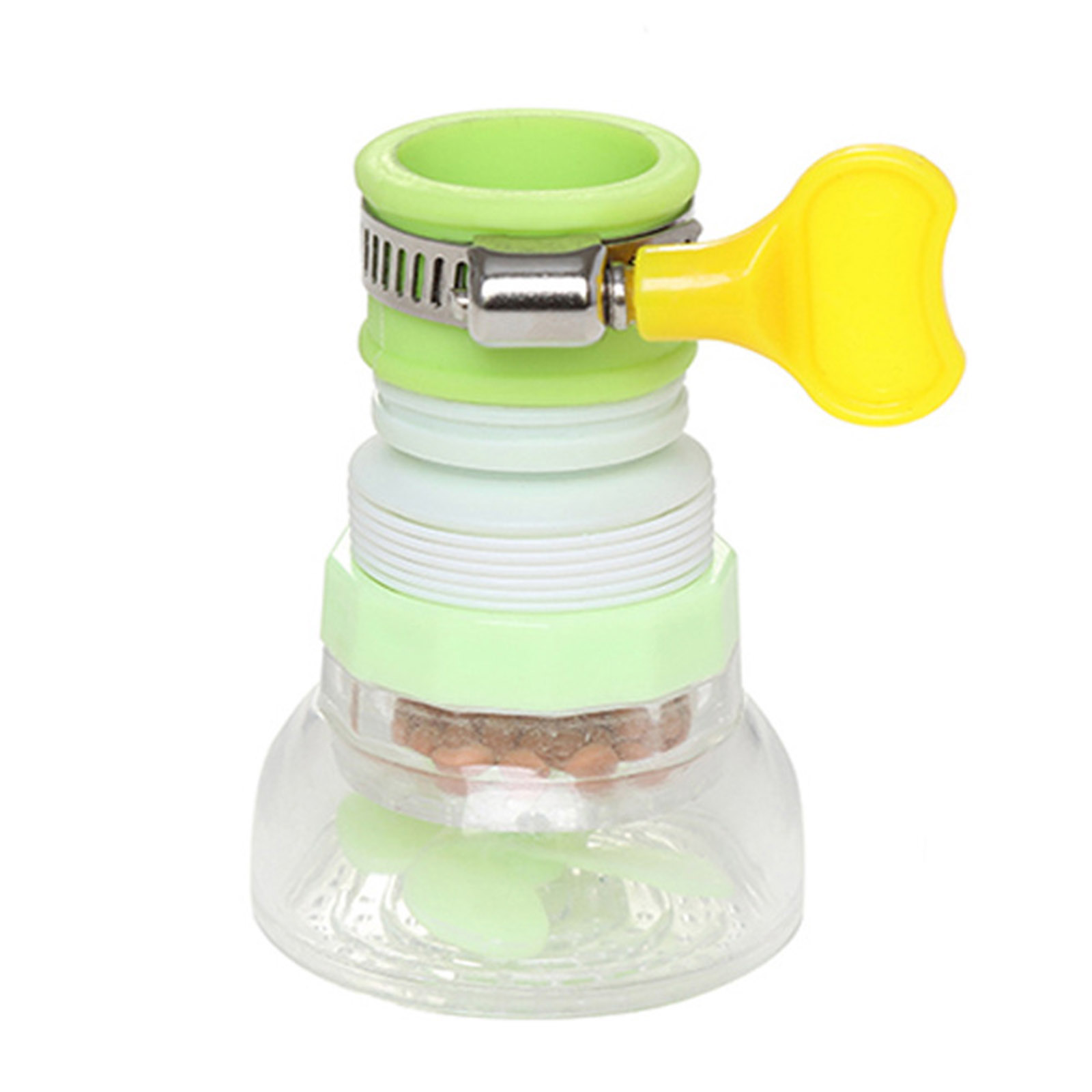 Purificador de grifo con filtro de agua de 6 capas para grifo, accesorios de cocina, mezclador, aireador, boquilla para grifo de baño, sistema de filtración de agua: Morado