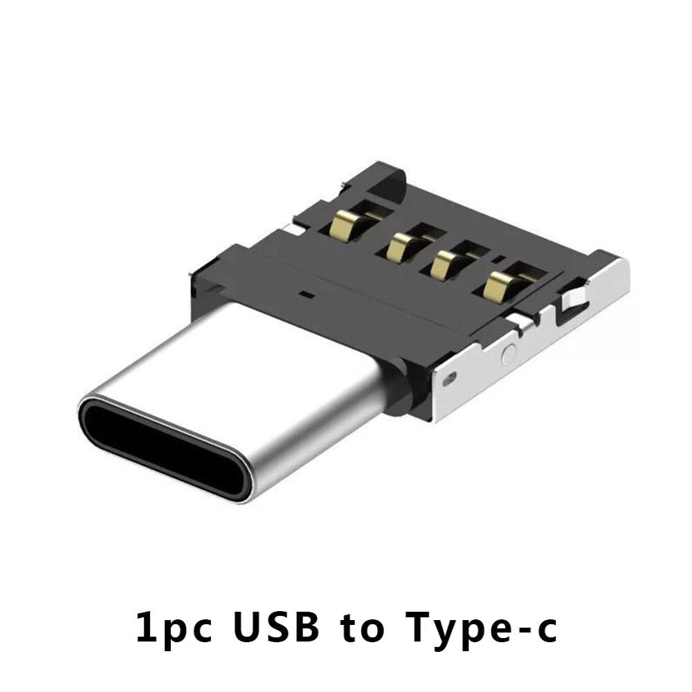 Mini Micro Usb Type C Adapter Otg Converter Usb Interface Naar V8 Adapter Converter Micro-Transfer Interface Voor Micro usb Type C: 1pc USB to Type-c