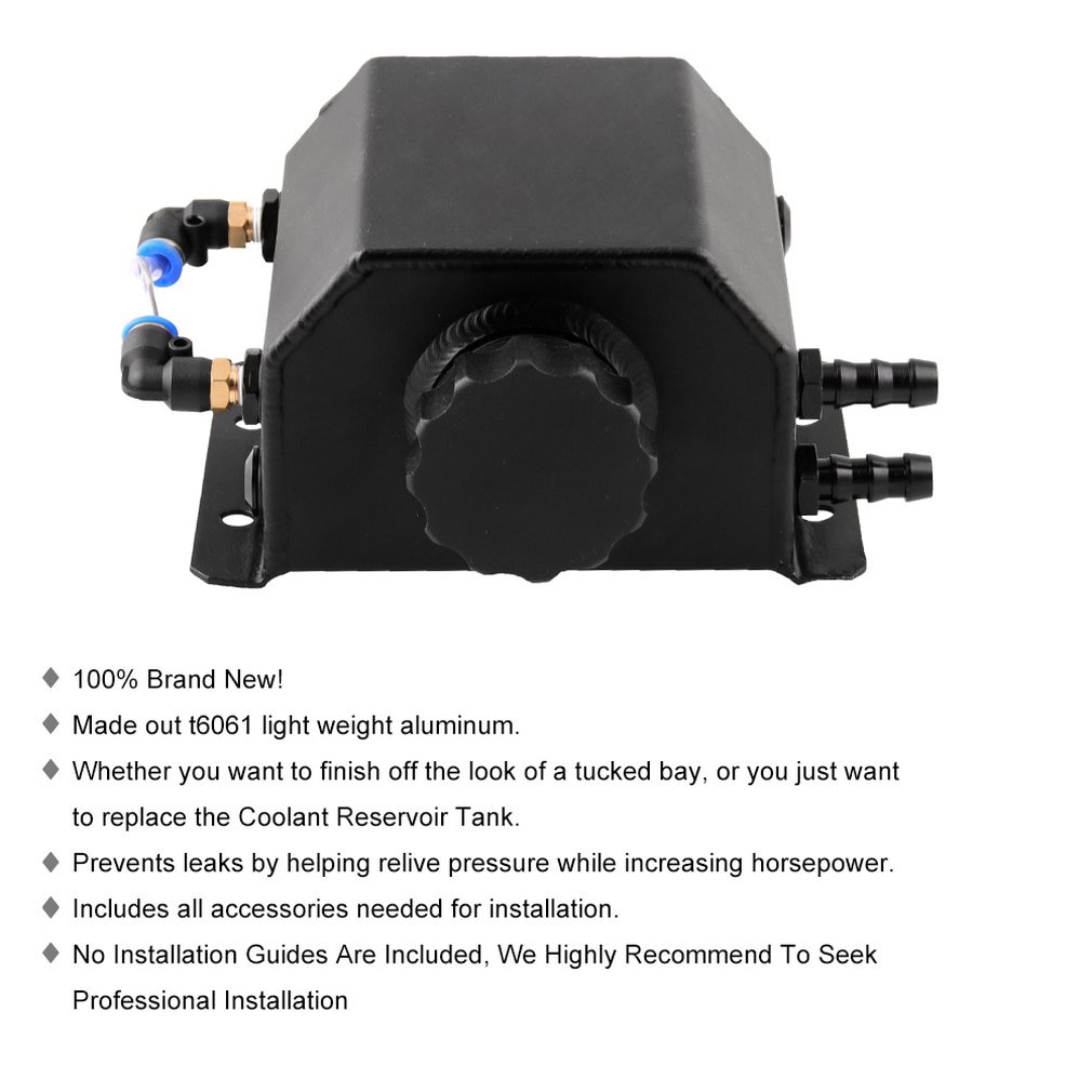 1 Pcs 1L Aluminum Alloy Radiator Coolant Overflow Bottle Recovery Water Tank Reservoir Car Cooling Pot