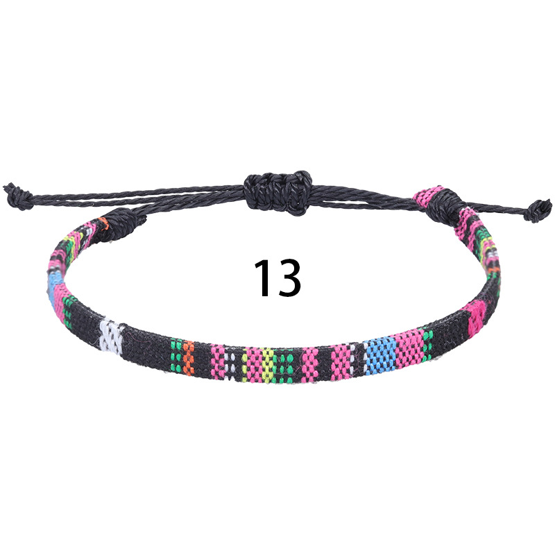 Fußkettchen für Frauen, gewebter Stoff, Fußbein-Armbinde, Männer, handgefertigt, Seil, Geflecht, Knoten, Strand, Barfuß, Webart, ethnischer Boho, verstellbarer Charme: Schwarze Gewehr überzogen