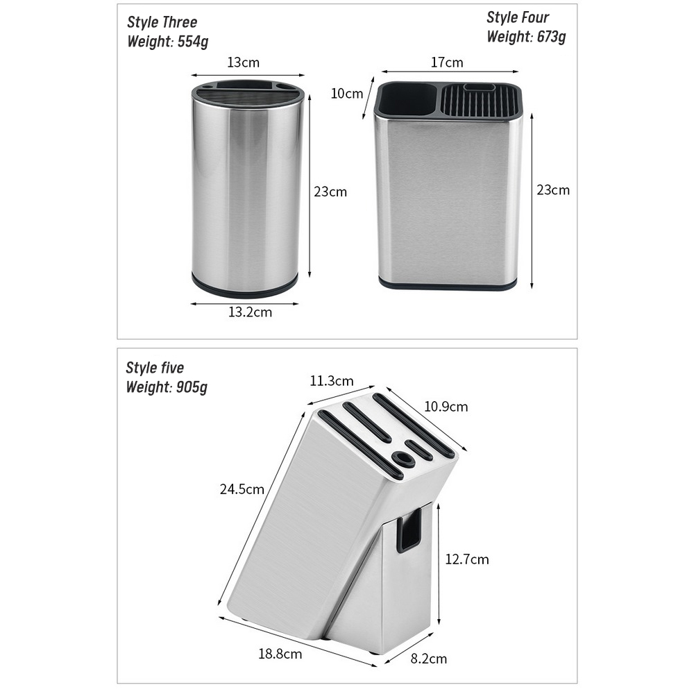 Stainless Steel Kitchen Tool Knife Holder Multifunctional Tableware Accessories Storage Durable Shelf Knife Holder Vegetable