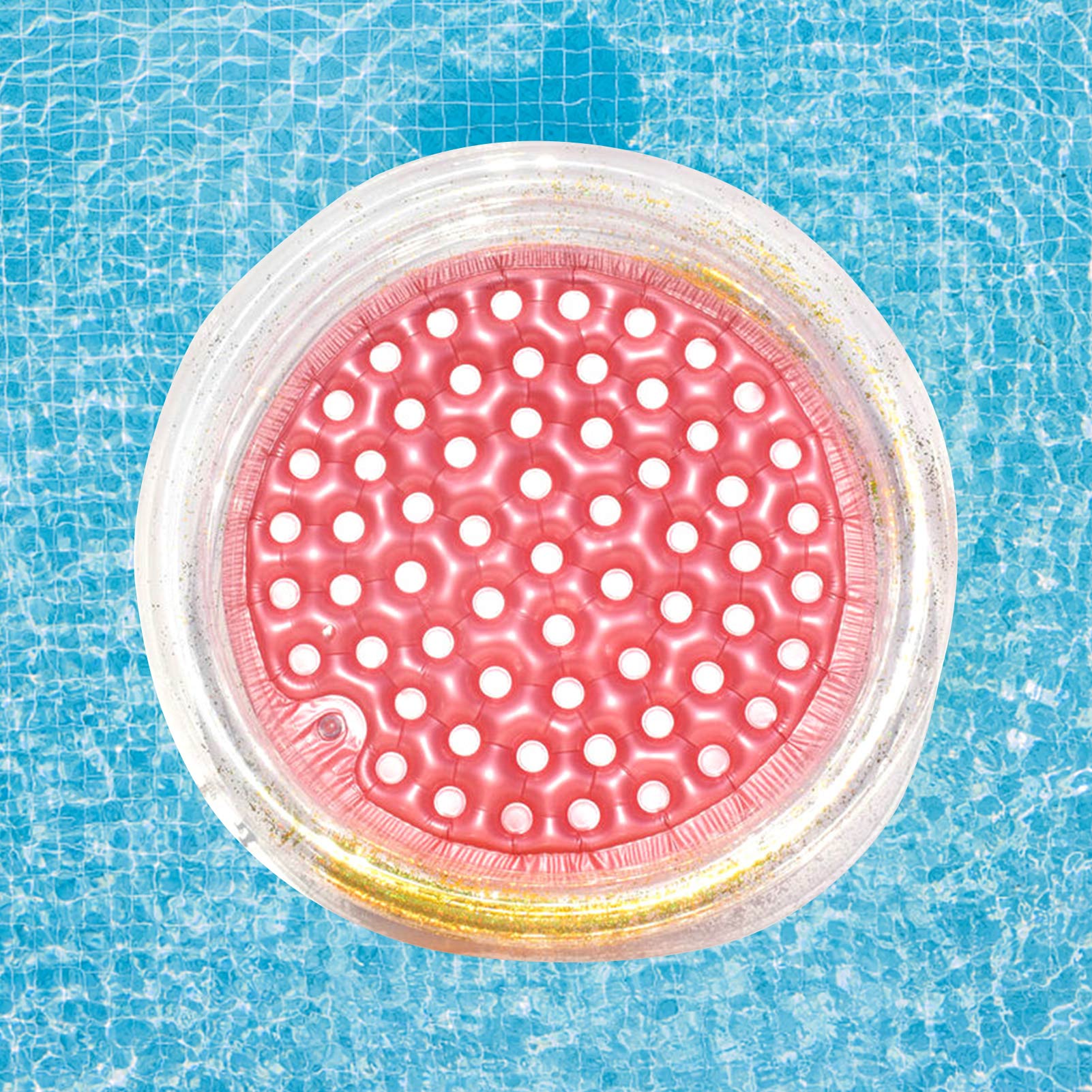 Piscina inflable de lentejuelas de verano para niños, colchoneta flotante para interiores y exteriores