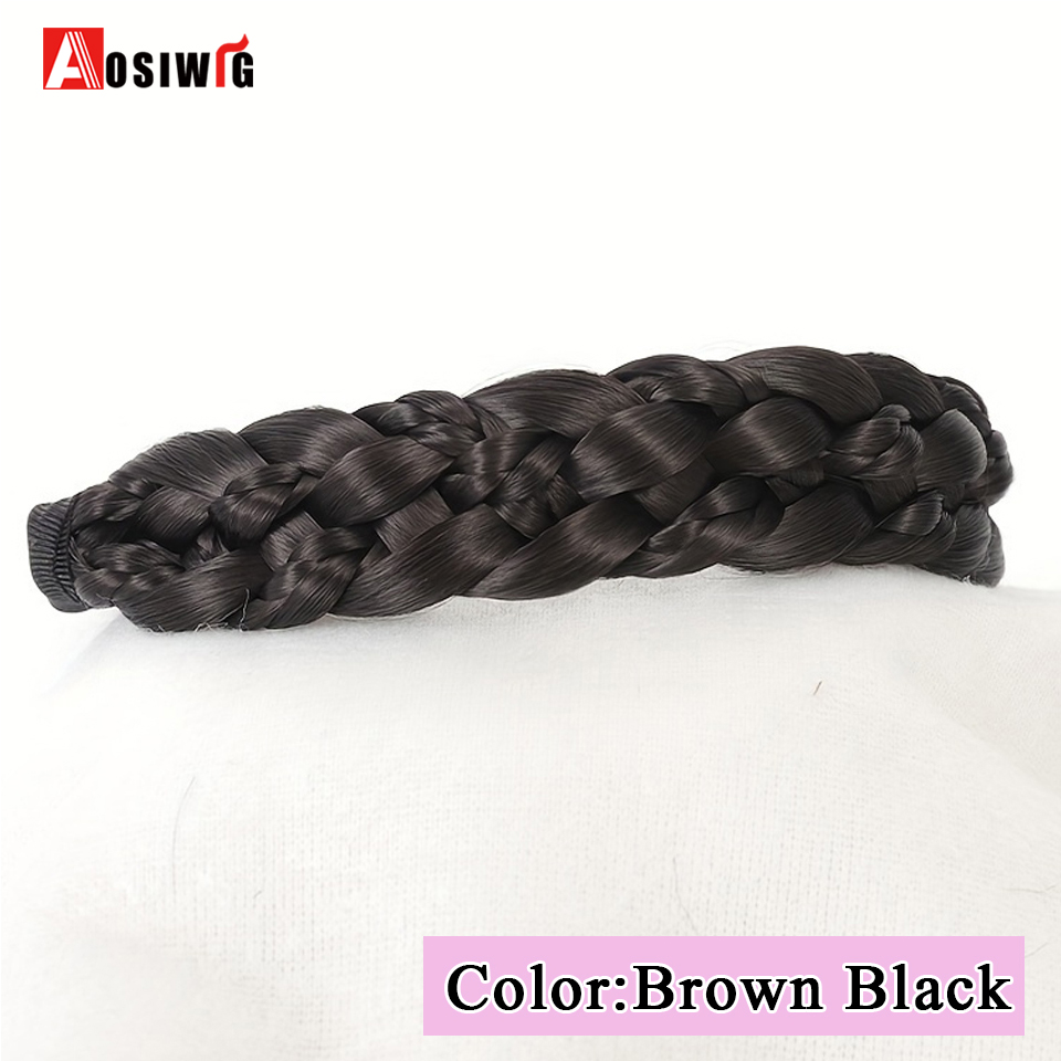 Synthetische Fishbone Geflochtene Stirnband Haar Gürtel Geflochtenes Haarband Böhmischen Stil Frauen Frisur Haarteile Kopfbedeckung Zubehör Bl: Dunkelgrau