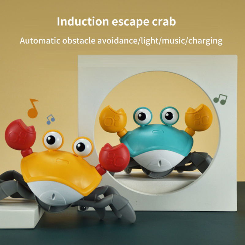 Inductie Escape Krab Speelgoed Met Licht Muziek Kruipen Fun Oplaadbare Elektrische Pet Kinderen Speelgoed Educatief Speelgoed