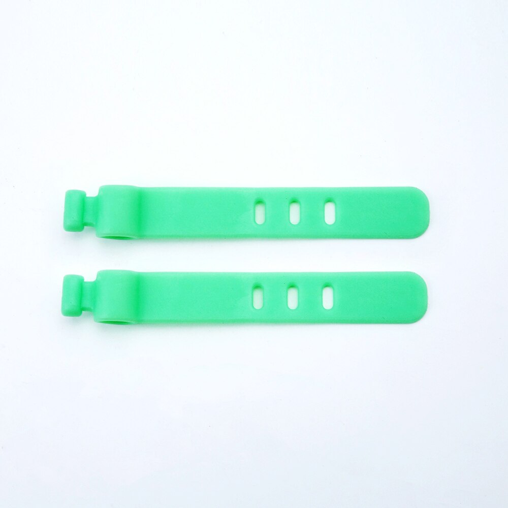 Silicone Tie Cable Organizer Phone Cable Multipurpose Winder Holder Clip For Mouse Earphone Wire Organizer 2Pcs/Lot: 2PCS Green