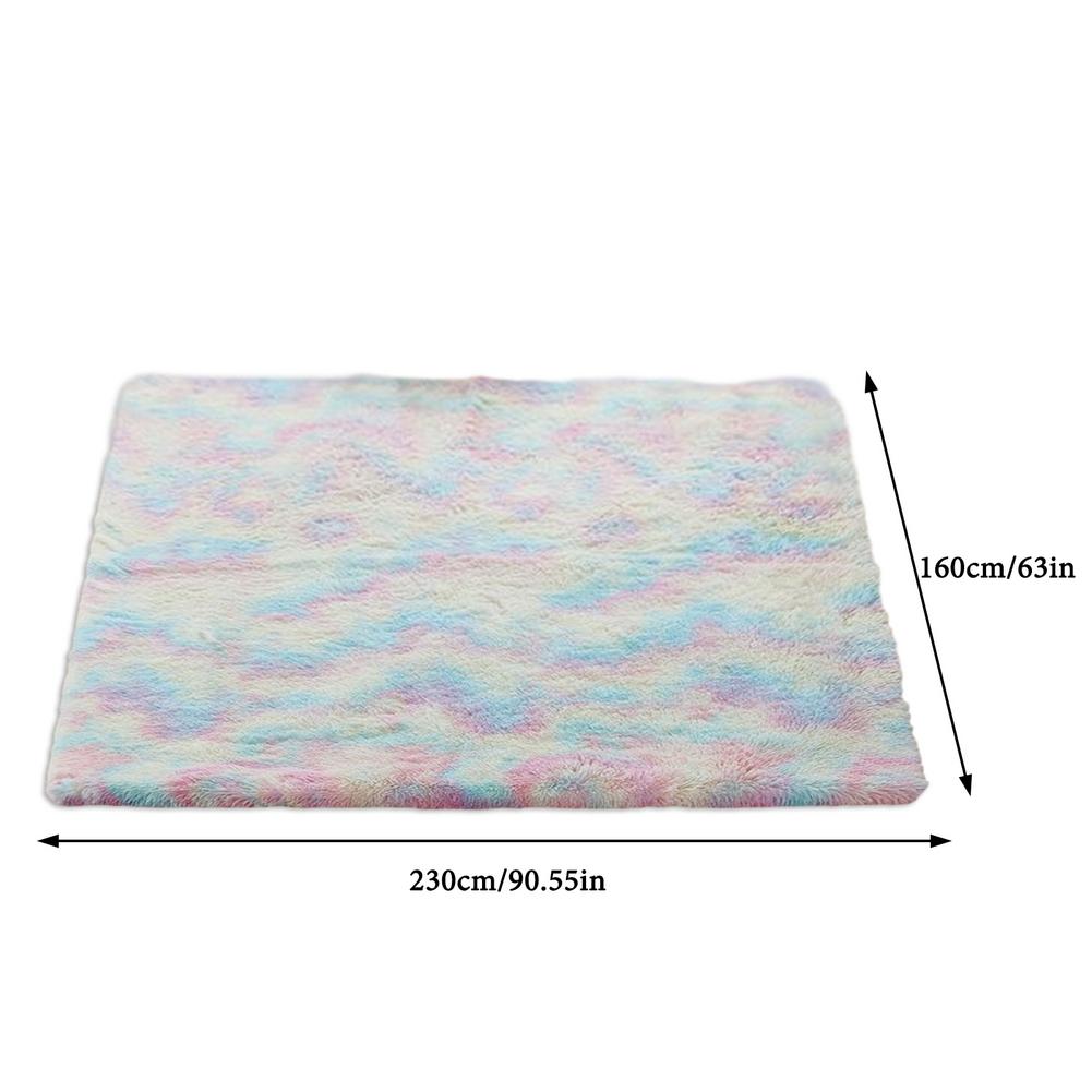 Regenboog Kleuren Tapijten Voor Woonkamer Tapijt Slaapkamer Decor Tapijt Floor Karpetten Voor Thuis Fluffy Thicken Mat Lange Zachte fluwelen Mat