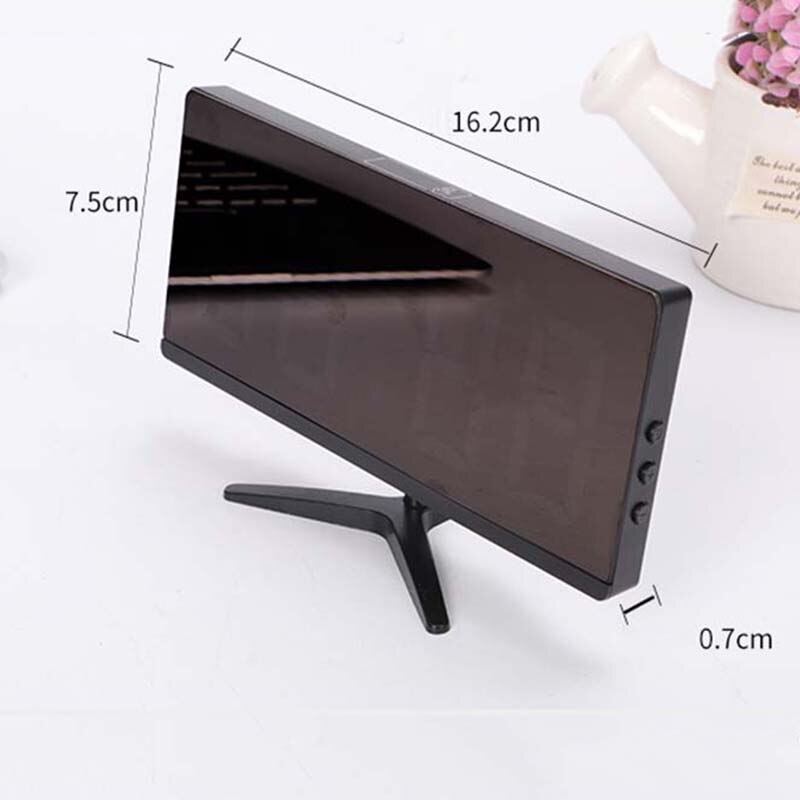 LED Alarm Clock Desk Table Digital Clock Curved LED Screen Alarm Clocks For Kid Bedroom Temperature Snooze Function Home Watch