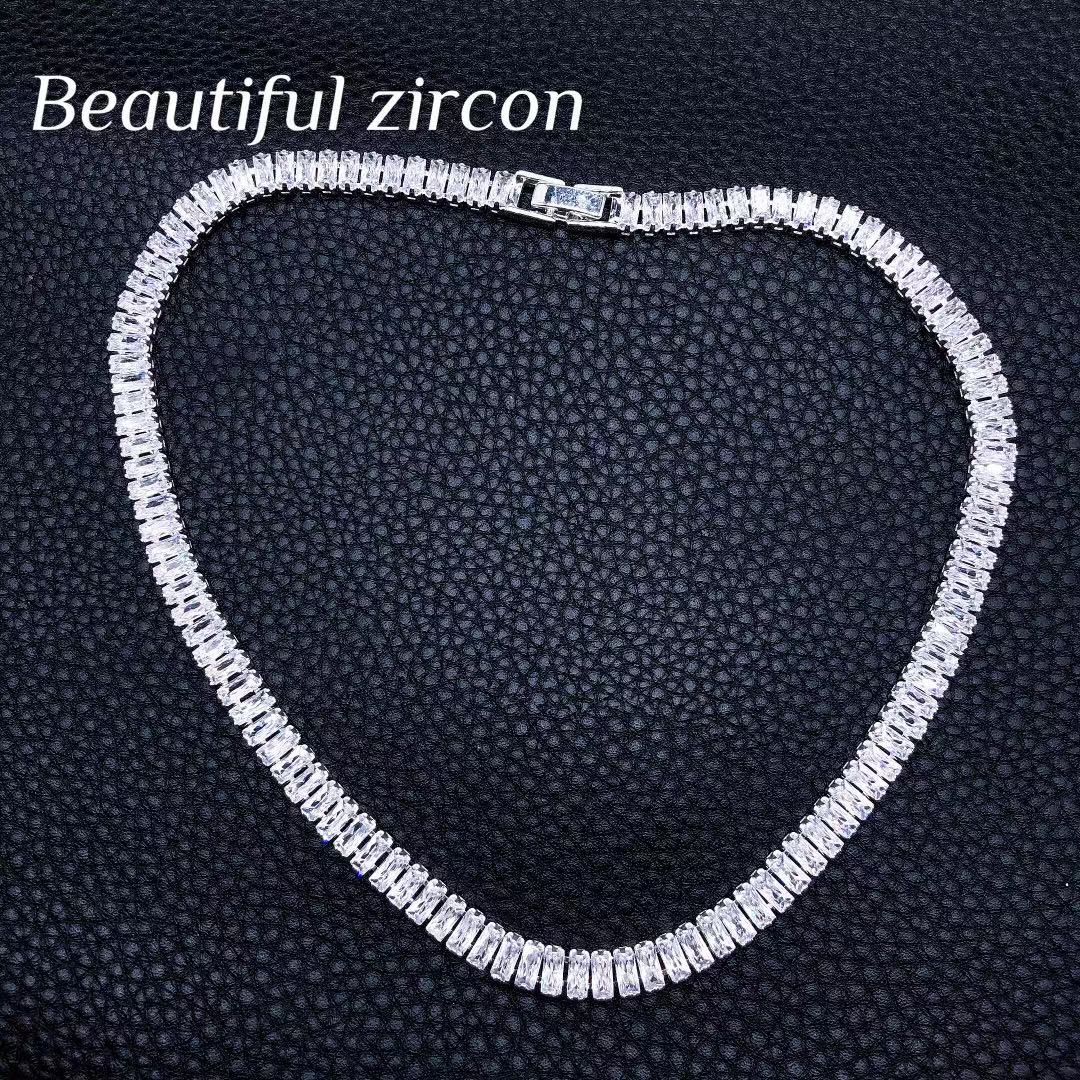 Moda coreana brillante cubic zirconia collana di cristallo catena da tennis moda donna fascino catena di lusso gioielli da sposa accessori: Oro