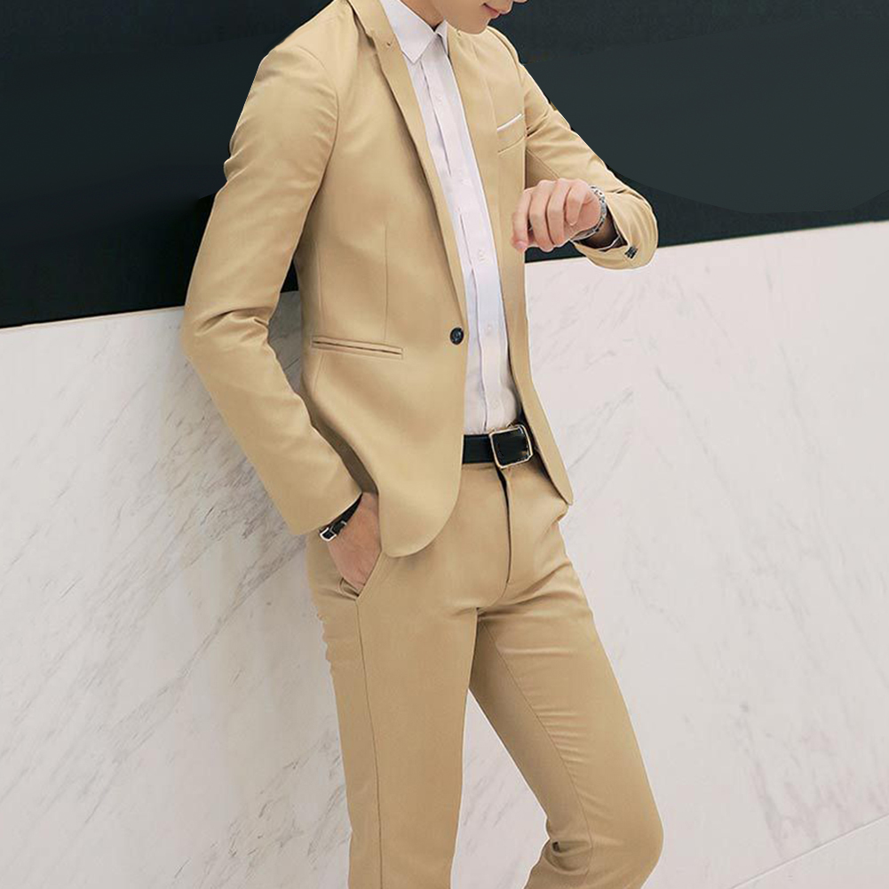Conjunto de traje de boda para hombre 2 uds. Blazers para hombre traje ajustado para hombre traje Formal de negocios traje negro clásico para hombre homme