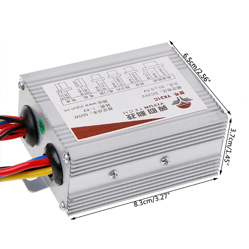 Controlador de velocidad de Motor 30A DC 24V 500W para bicicleta patinete eléctrico #0604