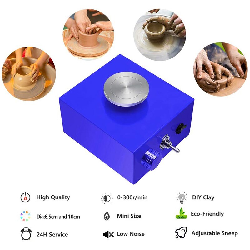 Keramikhjulsmaskin metallisk skivspelare keramisk tillverkande maskin med diy lera verktyg, us plug