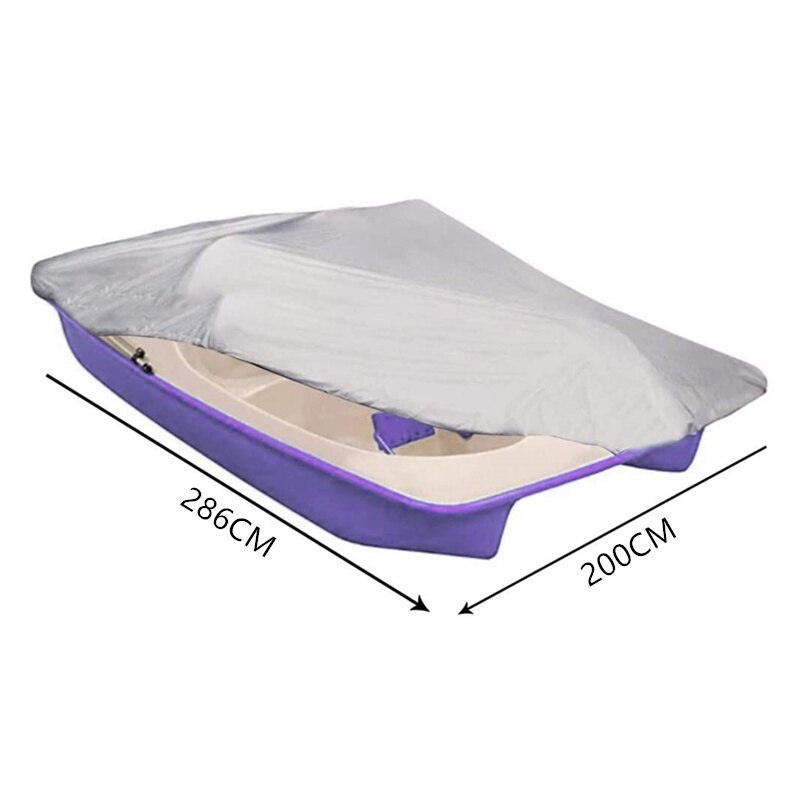 JayCreer Universal Pedal Boat Mooring Protective Cover, Dust Proof Waterproof JayCreer Universal Pedal Boat Mooring Prot: Gray 286X200CM