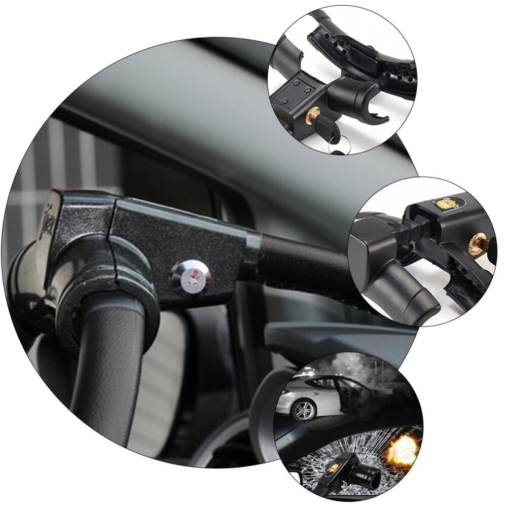 1 Pc Theft-proof Truck Lock Steering Lock Car Theft Prevention (Black)