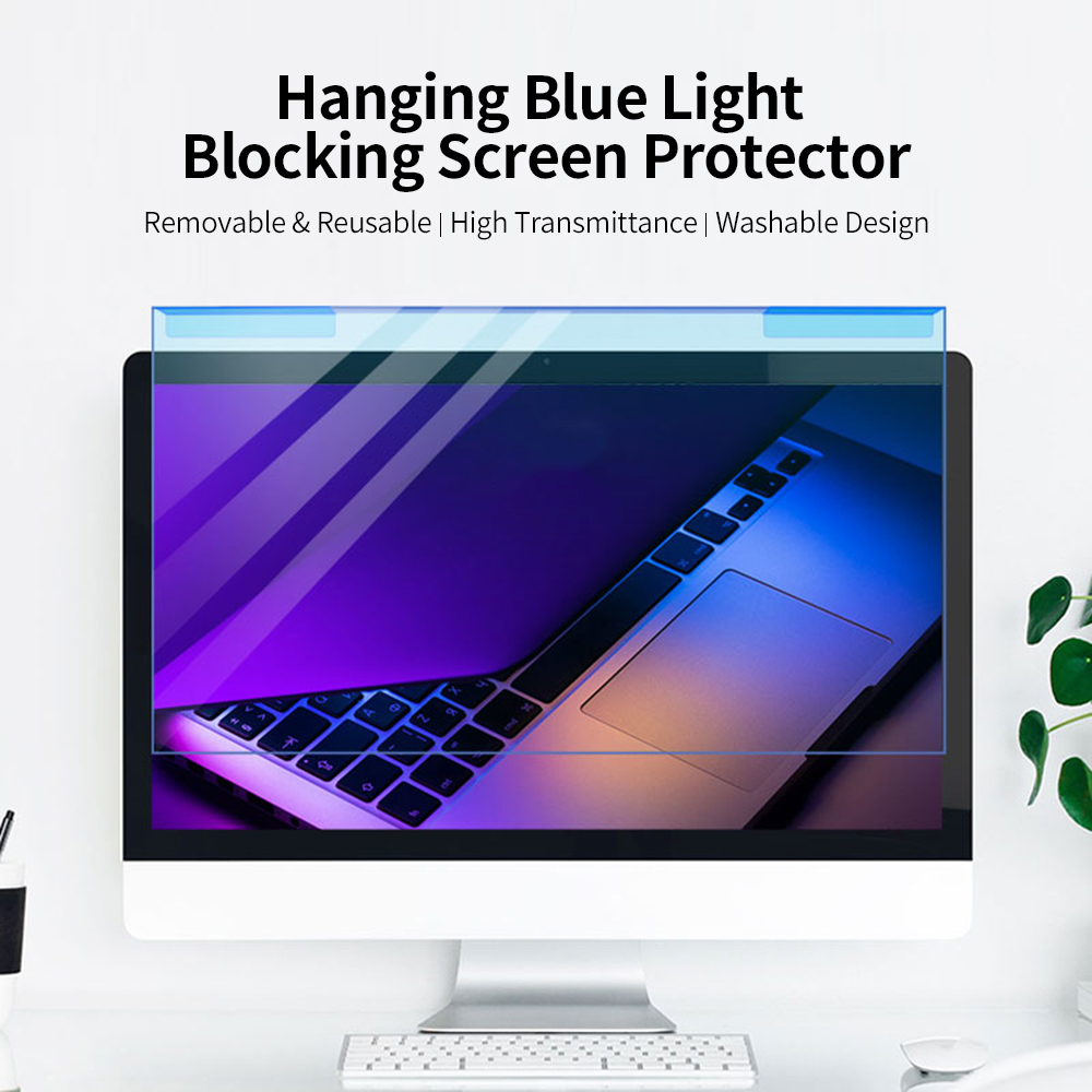 Hanging Blue Light Blocking Screen Protector High-transmittance Anti-UV Eye Protection Film for 26-27&#39;&#39; Desktop Monitor