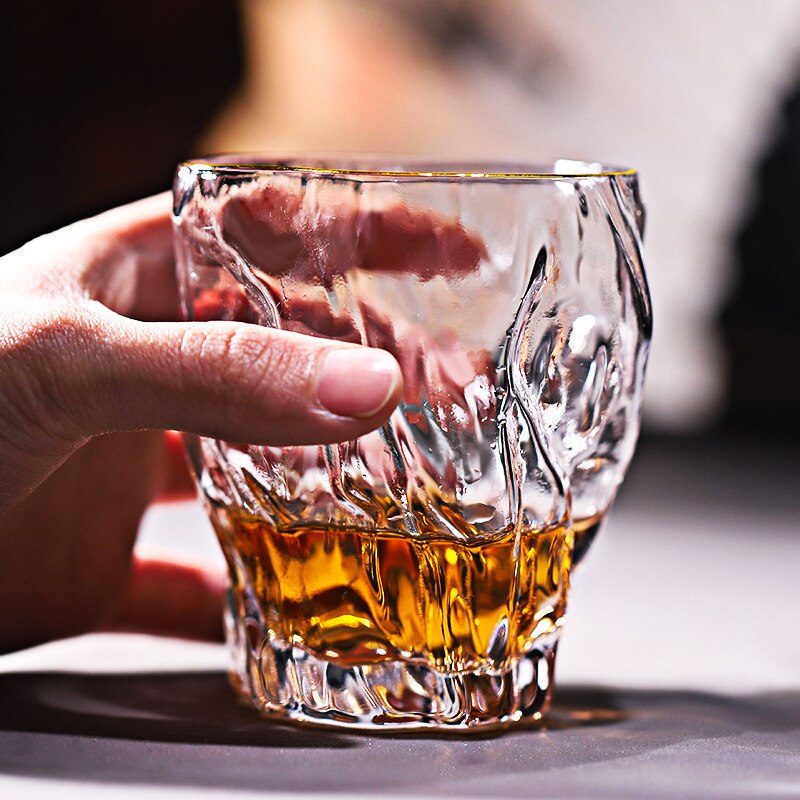 Japanse Onregelmatige Plooien Drinkglas Whisky Tumbler Whisky Glazen Boomstronk Bark Minderheid Creatieve Wijn Cup Theekopje