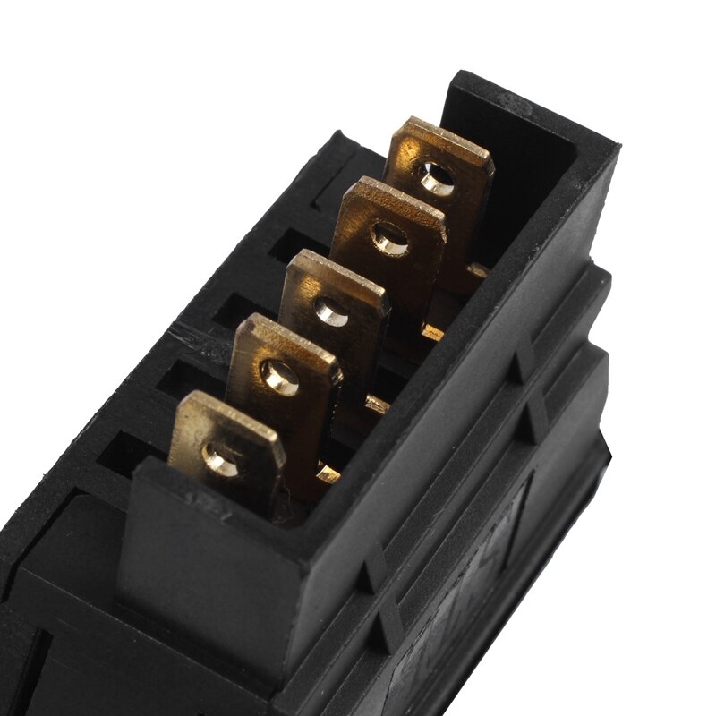 1 Pcs Car Vehicle Black Plastic 5 Pins Power Window Switch & 5 Pcs Auto Toggle Switch, 2 Pole, Snap-In Round Switch