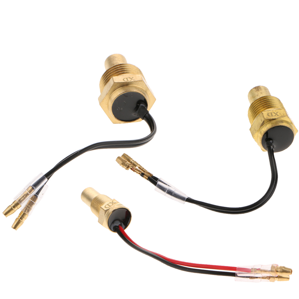 Water Temperature Temp Sensor Switch Connector Plug Pigtail Wire 1/2 3/8 1/8 Thread