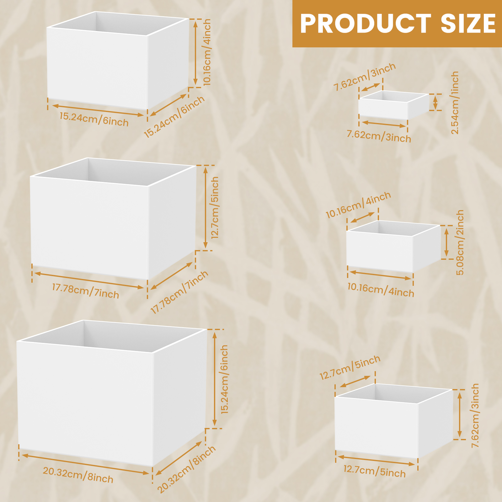 6 stks Acryl Buffet Riser Voedsel Display Stands Stapelbare Tafel Dessert Cake Party Buffet Display Decoreren Doos 6 Verschillende Maten