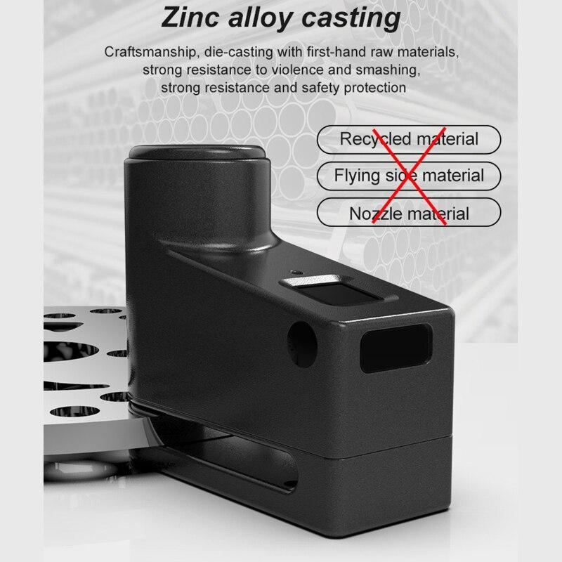 Fingerprint App Bluetooth Smart Disc Brake Lock Keyless Electric Bike Lock Biometric Bicycle Lock Smart Motorcycle Scooter Lock