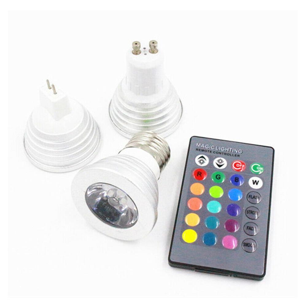 E27 E14 GU10 GU5.3 MR16 Led Rgb Spot Lampen 3W Afstandsbediening Home Decoratie Kleur Veranderende Licht Lampen