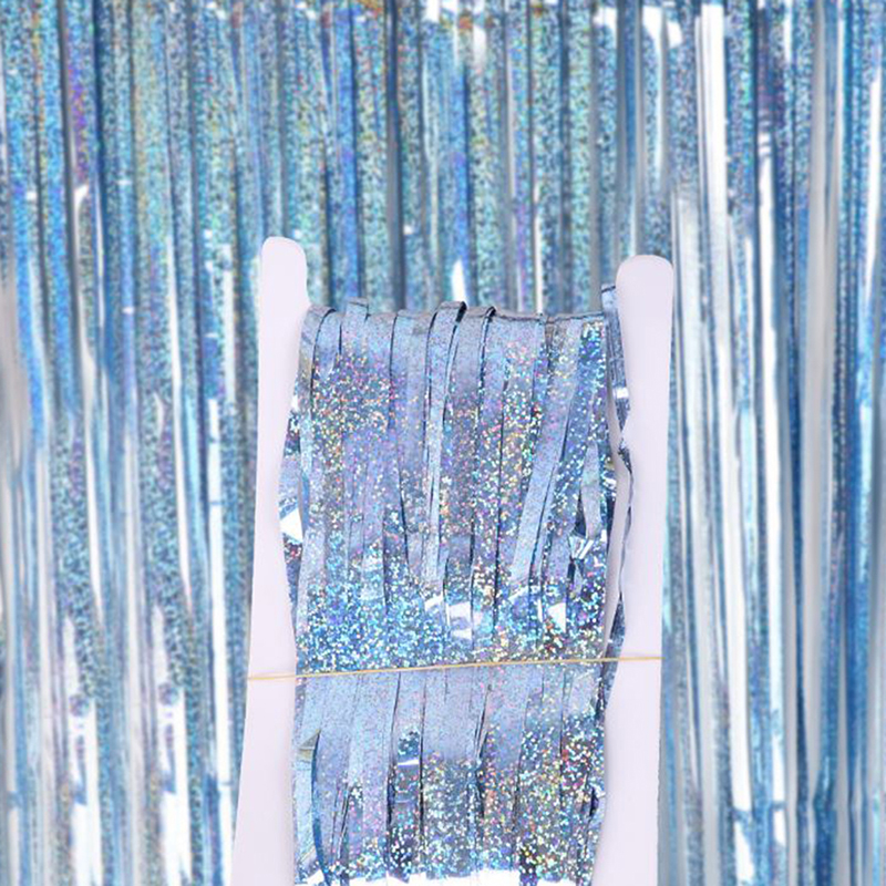 Feestachtergrondgordijnen glitter gouden linten franje folie gordijn verjaardag bruiloft volwassen jubileum muurdecoratie