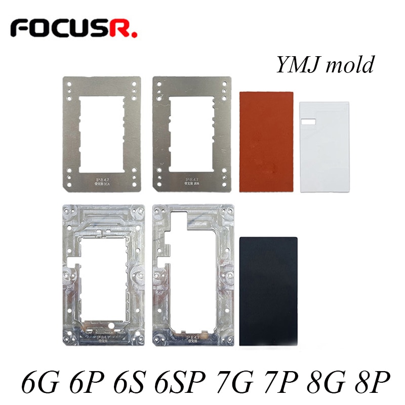 YMJ LCD Screen Front Outer Glass OCA Alignment Laminating Mold For iPhone 6G 6P 6S 6SP 7G 7P 8G 8P Mobile Phone Repair Tools Set