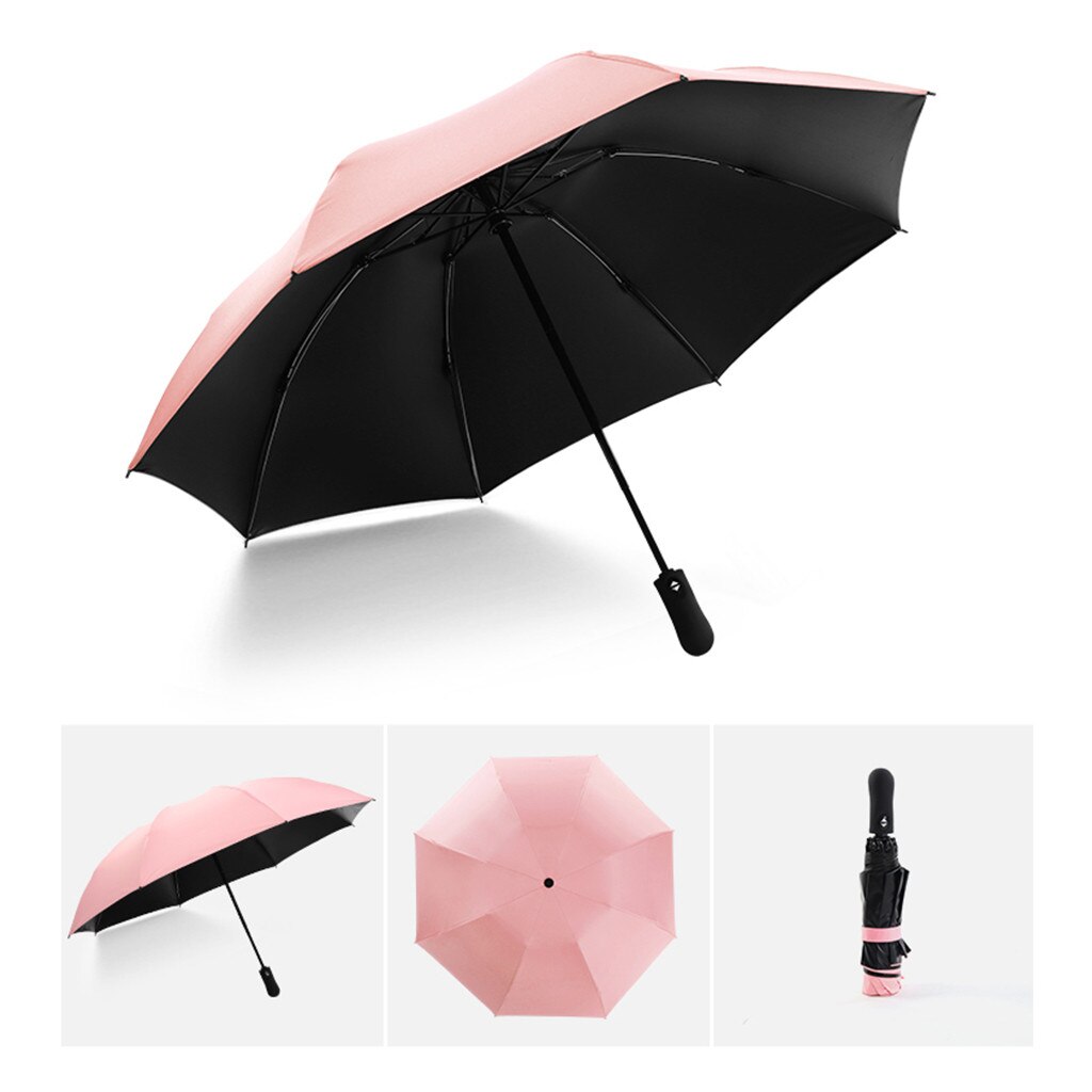 Vindtätt uv-skydd inverterat paraply omvänt fällbart paraply uppgradering 101*64cm automatisk hopfällbar paraply  w30619: Pk