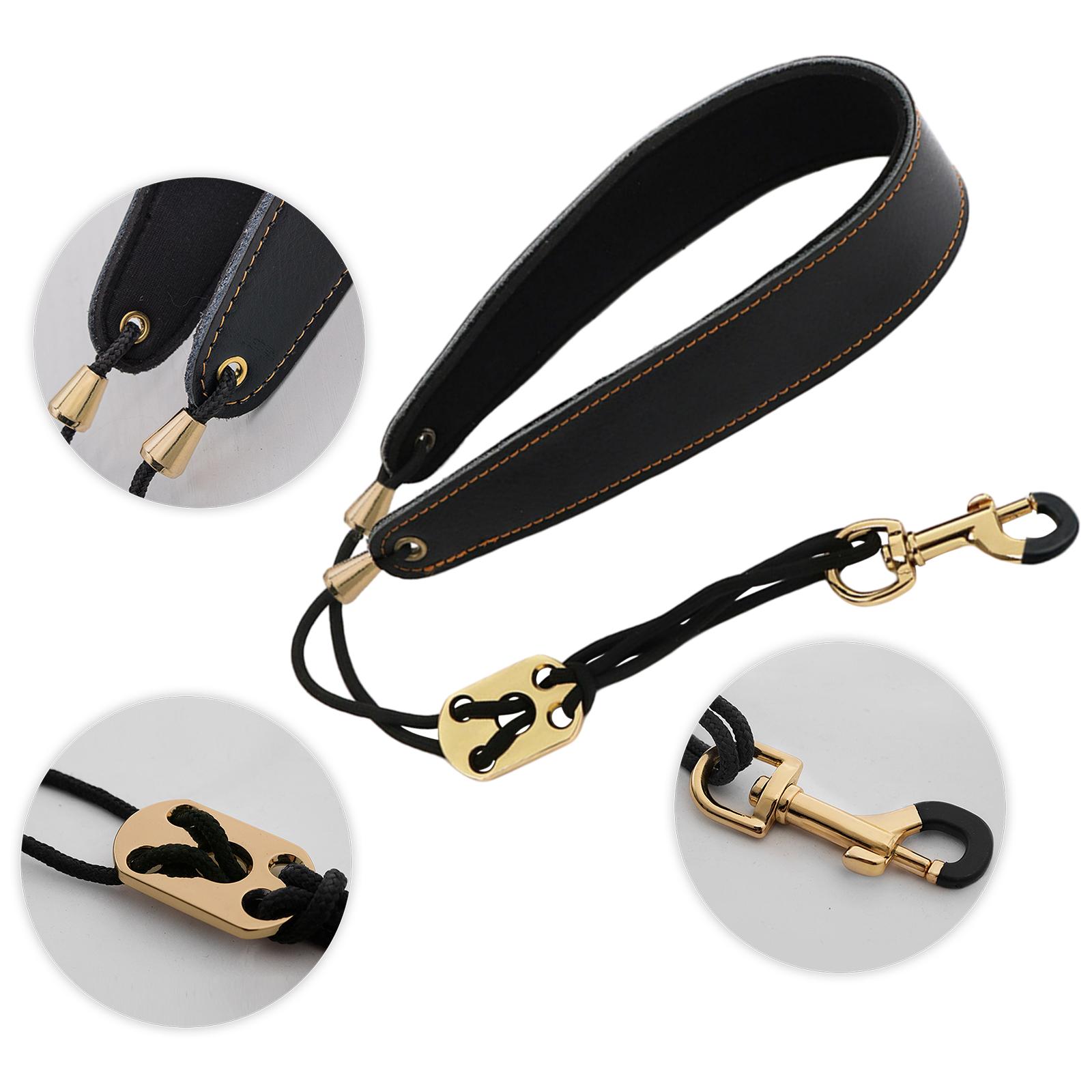 Leather Sax Neck Strap Verstelbare Lengte Metalen Haak Voor Saxofoon Altsaxofoon