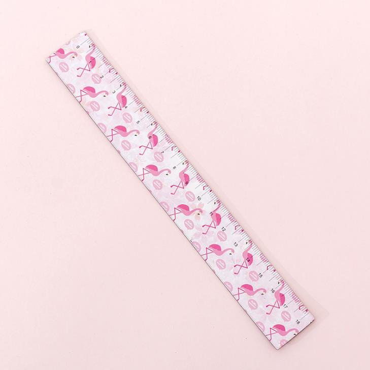 1 piezas de 18cm imán unicornio Flamingo Pantera Rosa Sakura cerdo directamente los gobernantes flexible de herramienta de dibujo de papelería: 5