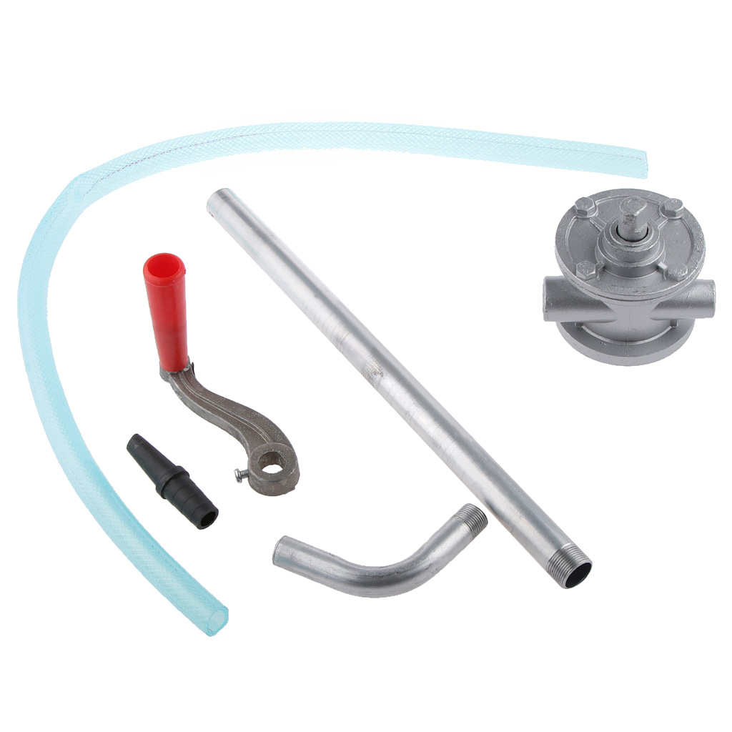 Manual Hand Crank Rotary Pump Oil Fuel Transfer Suctin Drum Barrel Lightweight Aluminium Alloy Car Accessories