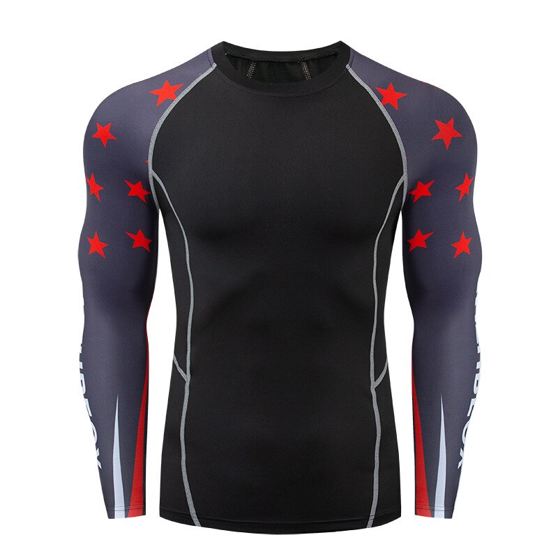 Outdoor Running Sports Long-Sleeved T-shirt Men's Breathable Moisture Absorption Quick Drying T-shirts