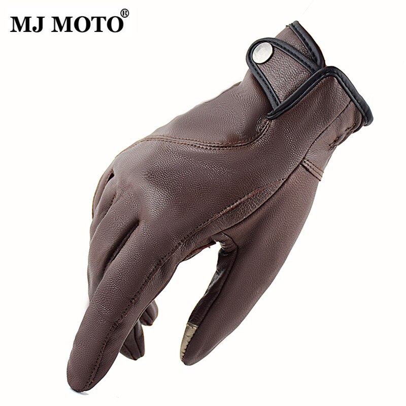 Gants de Moto en cuir Vintage pour hommes et femmes, gants pour Motocross, marron Knight, pour Motocross, été, M-XXL