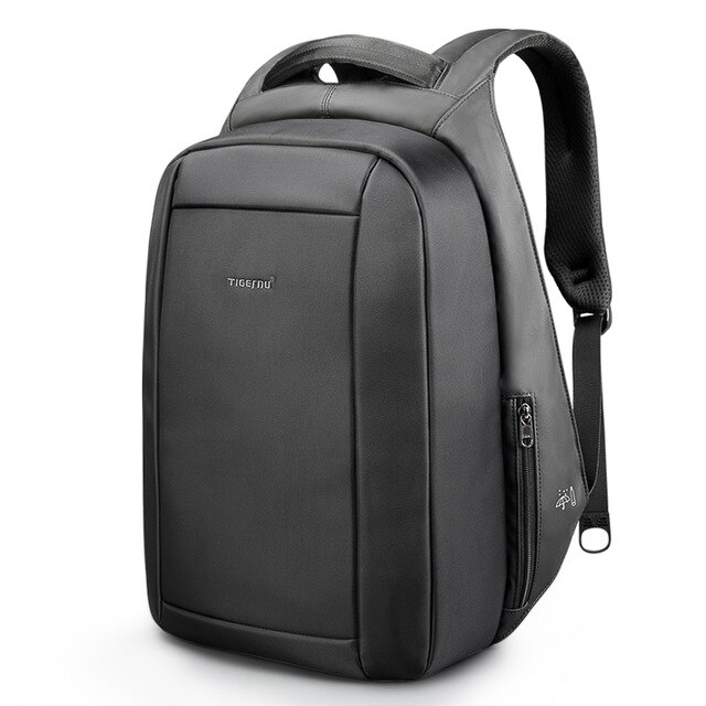 Tigernu Verborgen Anti Diefstal Rits 15.6 Inch Mannen School Laptop Rugzakken Waterafstotend Reizen 20L Multi Usb Charger Man Mochila: Black