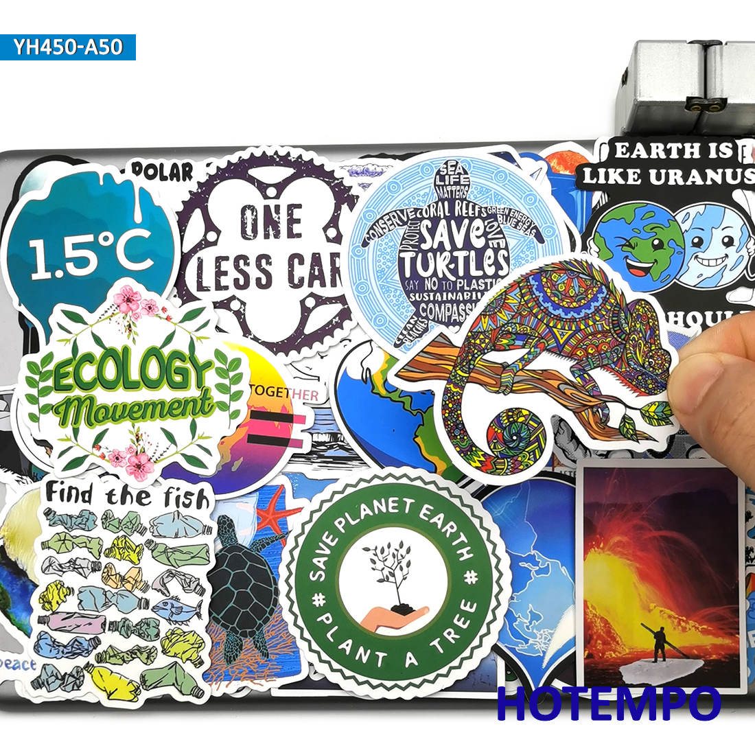 50 stuks stickers in de stijl van love earth, educatief, groen en ecologisch, dieren redden voor kinderen, doe-het-zelf mobiele telefoon, laptop, koffer, stickers