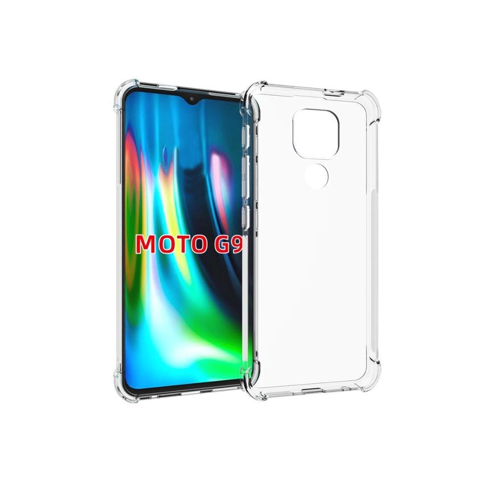 Transparent Phone Cases For Motorola Moto G9 Plus Case + Tempered Glass Soft Gel Skin Clear Moto G9 Play Silicon Cover