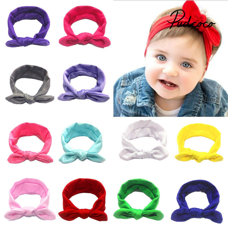 Baby drenge solid sløjfe hårbånd sød blødt hoved elastisk pandebånd bebe pige prinsesse sød pandebånd hovedbeklædning hår tilbehør