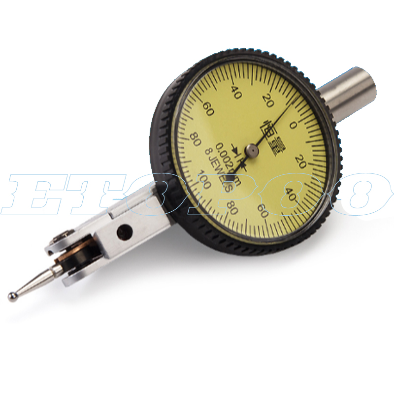 0-0.002mm 8 jewels Lever Indicator Analog Display Dial Lever Shockproof Dial test Gauge Indicator Meter Dial Micrometer 0-0.8mm