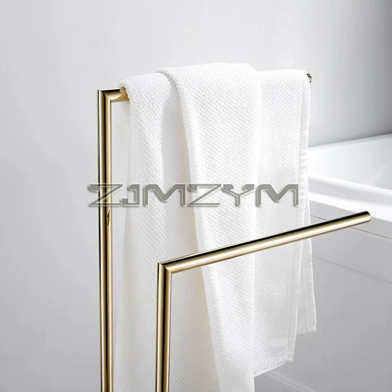 Gulvstående håndklestativ marmor steinbase luksushotell håndkleholder håndklestang frittstående oppbevaringshylle