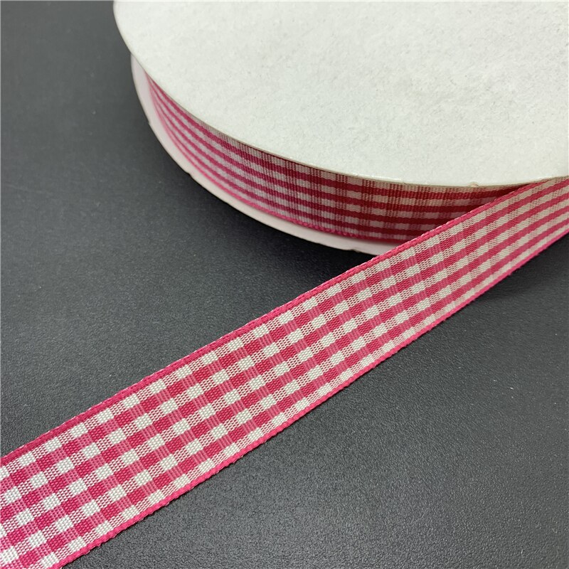 5yards/lot 15mm Plaid Ribbon Grid Printed Ribbon For Home Wedding Christmas Decoration DIY Wrapping: 08