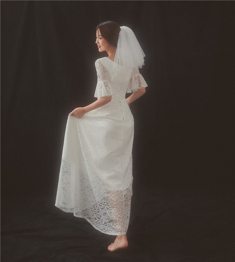 Short Mini Simple Bridal Veils Lush Mesh Shoulder Length Veils Vintage Wedding Veils For Woman White Ivory Accesoire Mariage