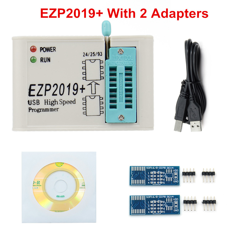 A+++ programmerer ezp 2019 støtte win 7 & win 8 usb høyhastighets programmerer støtte 24/25/26/93 seriebrikker: Ezp 2019 med 2 tilpasse