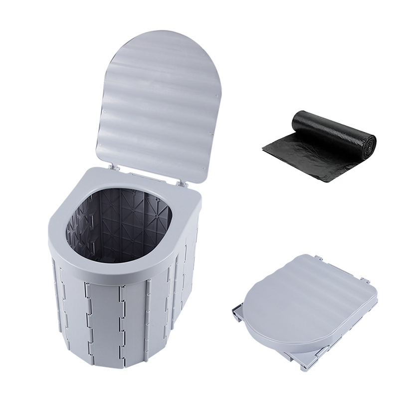 Portable Toilet for Camping Portable Folding Toilet with Lid Waterproof Porta Potty Car RV Tent Toilet Bucket Toilet Potty: for adults 05