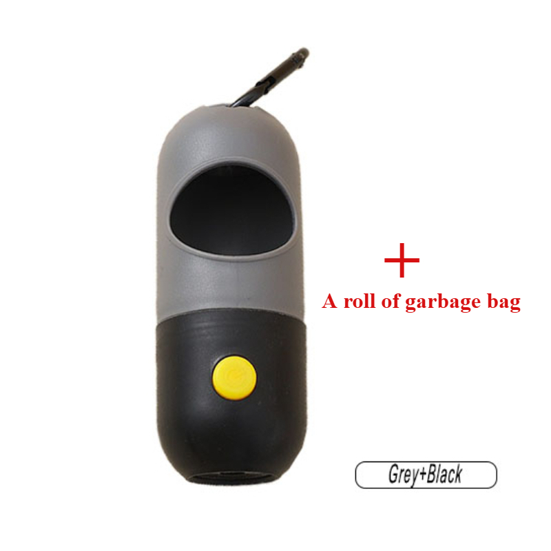 Led Light Dog Poop Bags Dispenser Degradable Waste Bag Outdoor Portable Pet Trash Bags Dog Cat Cleaning Supplies Accessories: black