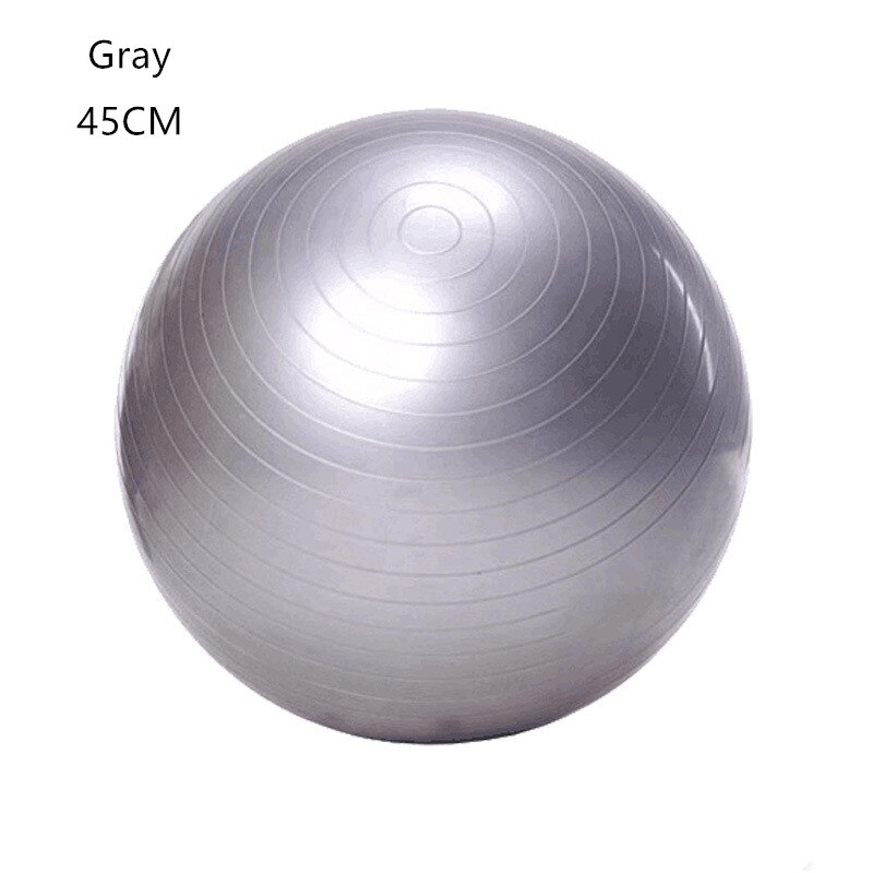 45cm/55cm/65cm Yoga Balls Sports Fitball Training Bola Pilates Balance Ball Gym Fitness Workout Exercise Massage Ball: 45cm Gray