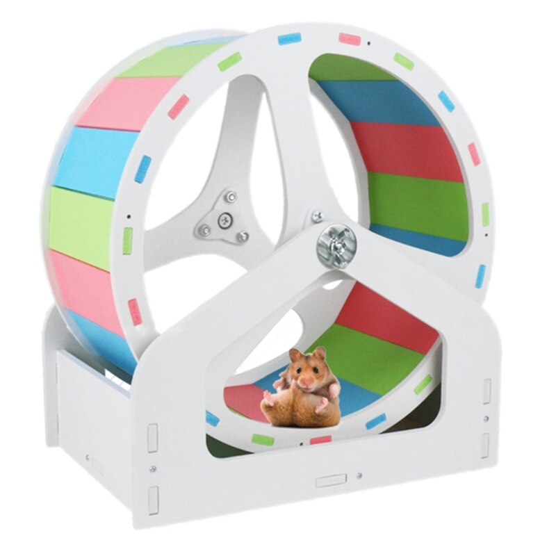 Hamster Running Exercise Wheel Silent Runner Toy with Adjustable Stand Spinner