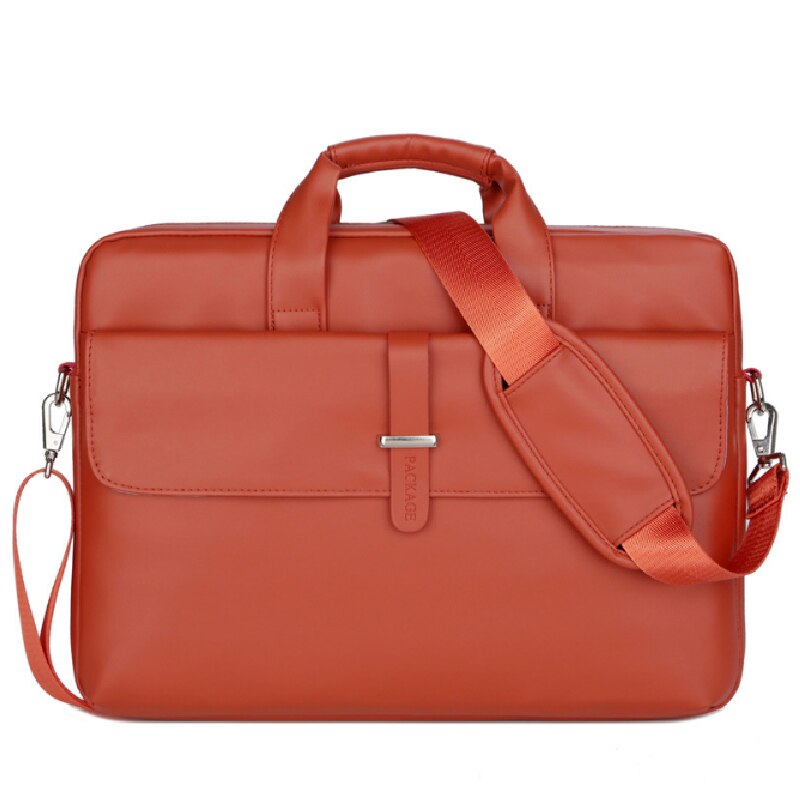 Laptop computer aktetas dames pu leer 15.6- inch schattige roze dames notebooktas waterdicht: Rood