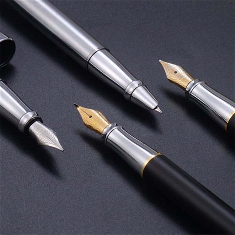 Duke Stalen Vulpen 209 Geavanceerde 22KGP Medium Penpunt 0.5 Mm, mat Zwart Met Gouden Clip Schrijven Pen Voor Kantoor/Inkt Pen