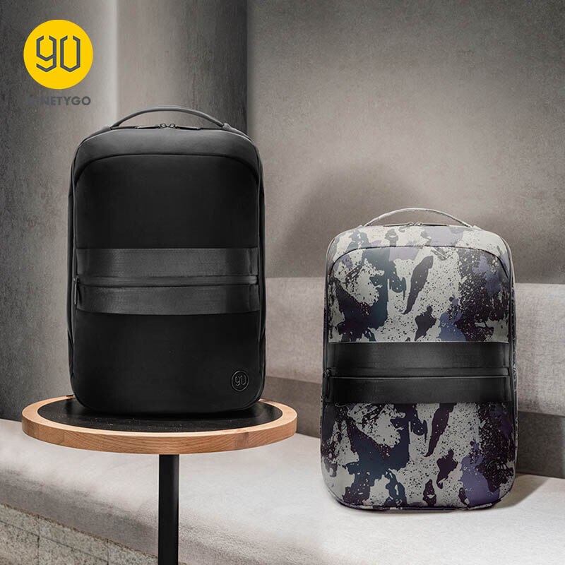NINETYGO 90FUN Manhattan Business Lecture Backpack for Men Modern Luxury Laptop Travel Bag Camouflage Black
