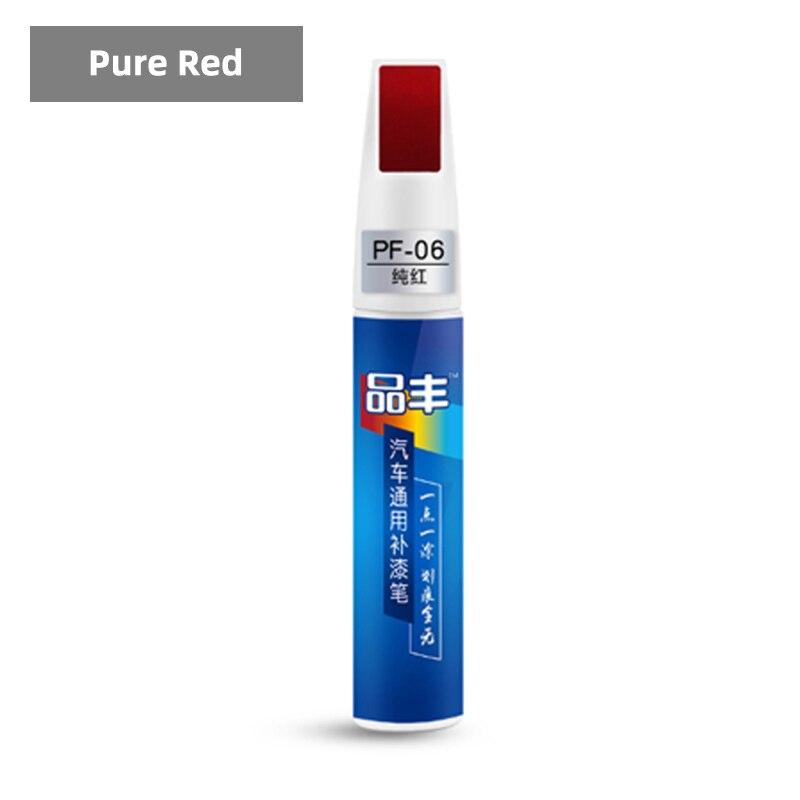 20 Colors Car Auto Paint Pen Coat Scratch Clear Repair Remover Applicator No Toxic Durable Auto Mending Fill Paint Pen Tool: pure red